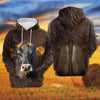 Brown Swiss 3D All Over Printed Hoodie