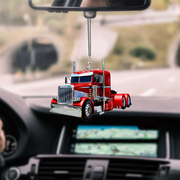 Joy Corners Red 04 Truck Car Hanging Ornament