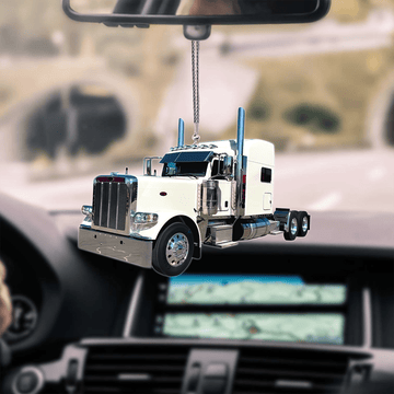 Joy Corners White Truck Car Hanging Ornament