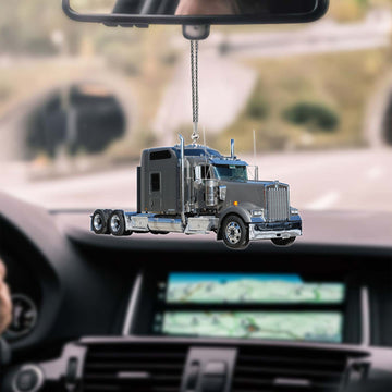 Joy Corners Grey Truck Car Hanging Ornament