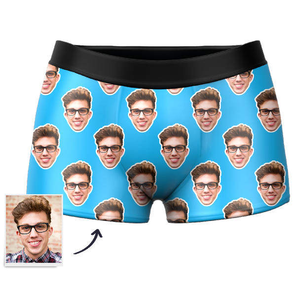 Joycorners Personalized Photo Face All Over Printed 3D Man Boxer