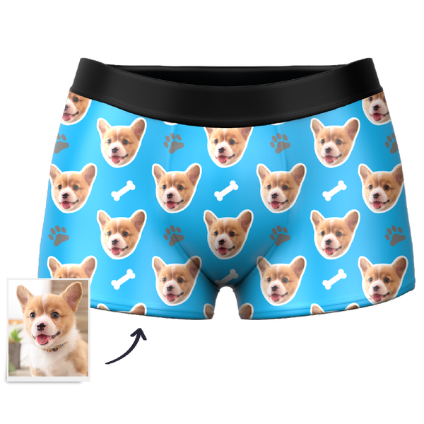 Joycorners Personalized Face Dog Prints Bones All Over Printed 3D Man Boxer