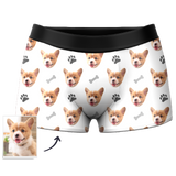 Joycorners Personalized Face Dog Prints Bones All Over Printed 3D Man Boxer