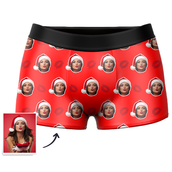 Joycorners Personalized Face Kisses All Over Printed 3D Man Boxer