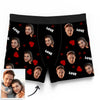 Joycorners Personalized Face Love Hearts Customized Text All Over Printed 3D Man Boxer