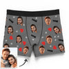 Joycorners Personalized Face Love Hearts Customized Text All Over Printed 3D Man Boxer