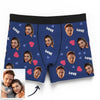 Joycorners Personalized Face Love Hearts Customized Text All Over Printed 3D Man Boxer