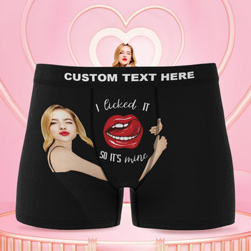 Joycorners Personalized Face I Licked IT So It's Mine All Over Printed 3D Man Boxer