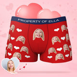 Joycorners Personalized Face Property Of Me Hearts Gift All Over Printed 3D Man Boxer