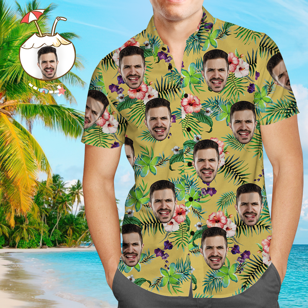 Joycorners Custom Photo Hawaiian Plants 6 All Over Printed 3D Hawaiian Shirt