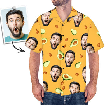Joycorners Custom Photo Avocado All Over Printed 3D Hawaiian Shirt