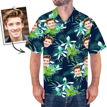 Joycorners Custom Photo Hawaiian Flower All Over Printed 3D Hawaiian Shirt