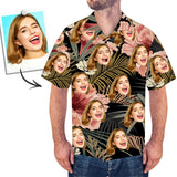 Joycorners Custom Photo Hibiscus Black All Over Printed 3D Hawaiian Shirt