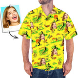 Joycorners Custom Photo Yellow Beach All Over Printed 3D Hawaiian Shirt