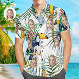 Joycorners Custom Photo Toucans And Pineapples All Over Printed 3D Hawaiian Shirt