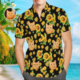 Joycorners Custom Photo Sunflowers All Over Printed 3D Hawaiian Shirt