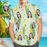 Joycorners Custom Photo Bananas And Leaves All Over Printed 3D Hawaiian Shirt
