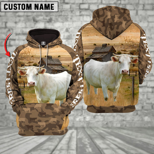 Joycorners Charolais Cattle Farming Personalized 3D Hoodie