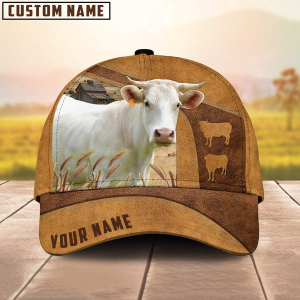Joycorners Custom Name Charolais Cattle Cap