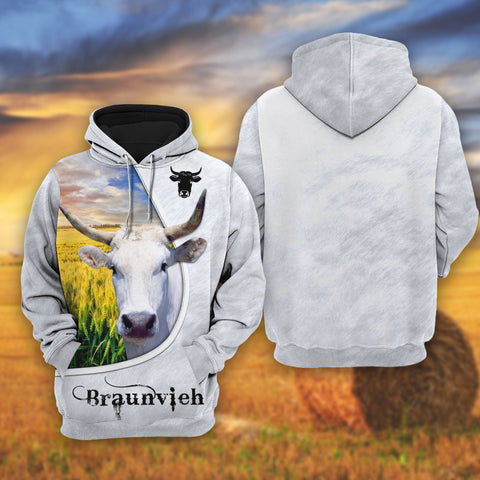 Joycorners Chianina On The Wheat Field All Over Printed 3D Shirts