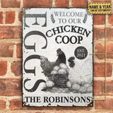 Joycorners Personalized Chicken Coop Eggs All Printed 3D Metal Sign