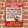 Joycorners Don't Fly The Coop All Printed 3D Metal Sign