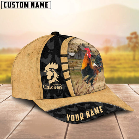 Joycorners Custom Name Chicken Cattle Farmhouse Field Cap TT15