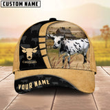 Joycorners Custom Name Corriente Cattle Farmhouse Field Cap TT8