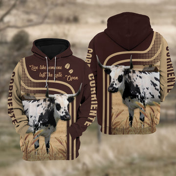 Joycorners Corriente Cattle Live Like Some One Hoodie
