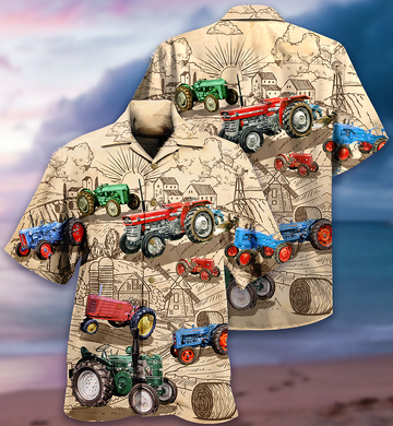 Joycorners Tractors All Over Printed 3D Hawaiian Shirt