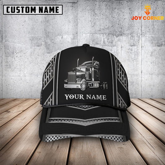 Joycorners Customized Name Grey Trucker Mesh Cap 2023