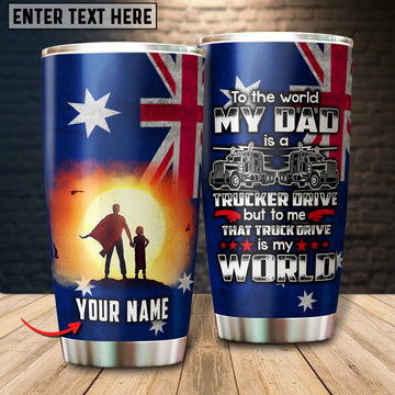 Joy corners Personalized Name Trucker Fathers day Tumbler AUTTWMDIATD