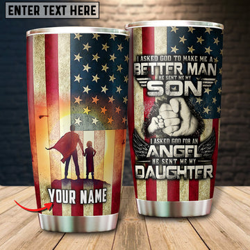 Joy corners Personalized Name Trucker Fathers day Tumbler USIAGTMMABM