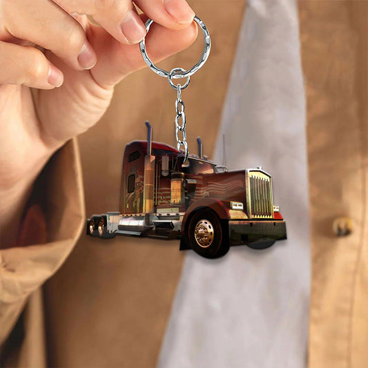 Joy Corners American Trucker Keychain