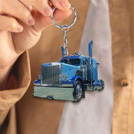 Joy Corners Blue 03 Trucker Keychain