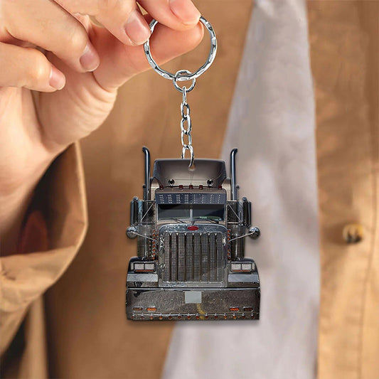Joy Corners Brown 02 Trucker Keychain