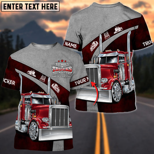 Joy Corners Custom Name Dark Red With Out Trucker T Shirt 2023