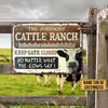 Joycorners Customized Name Cattle Ranch Keep Gate Closed No Matter What The Cows Say All Printed 3D Metal Sign