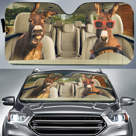 Joycorners Driving Donkeys All Over Printed 3D Sun Shade