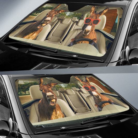 Joycorners Driving Donkeys All Over Printed 3D Sun Shade