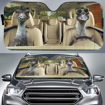 Joycorners Driving Emus All Over Printed 3D Sun Shade