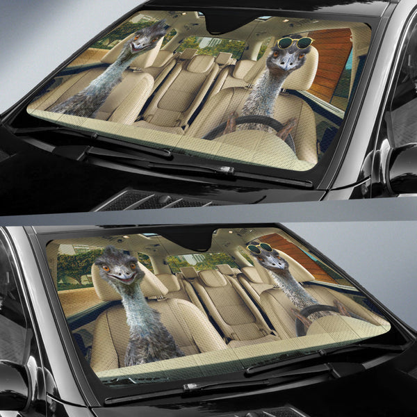 Joycorners Driving Emus All Over Printed 3D Sun Shade