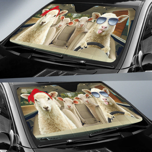 Joycorners Driving Sheep All Over Printed 3D Sun Shade