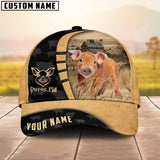 Joycorners Custom Name Duroc Pig Cattle Farmhouse Field Cap TT16