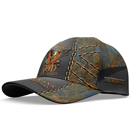 Joycorners Personalized Name I Took A DNA Test God Is My Father Veterans Are My Brothers, Military Eagle 3D All Printed Cap