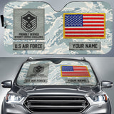 Joycorners Personalized Name US Air Force Military Camo All Over Printed 3D Sun Shade