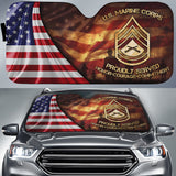 Joycorners U.S Marine Corps Proudly Served All Over Printed 3D Sun Shade