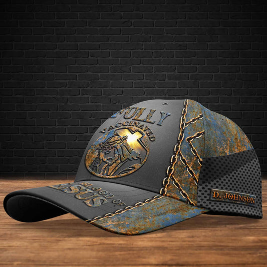 Joycorners Personalized Name Fully Vaccinated By The Blood Of Jesus 3D All Printed Cap