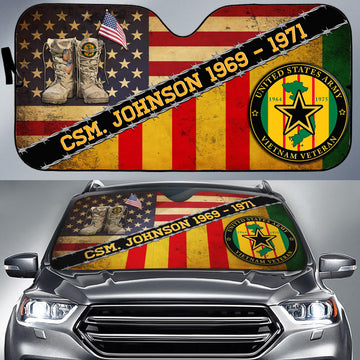 Joycorners Custom US ARMY VIETNAM VETERAN All Over Printed 3D Sun Shade