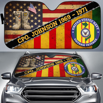 Joycorners Custom US NAVY VIETNAM VETERAN All Over Printed 3D Sun Shade